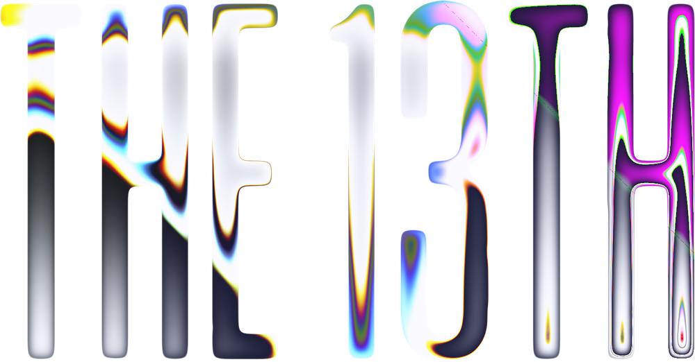 THE13TH original glass wordmark